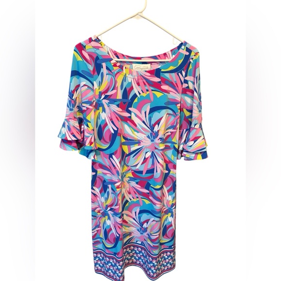 Pappagallo Dresses & Skirts - Pappagallo Multicolor Floral Print Dress in Blue, Pink & Yellow